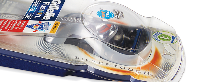 Gillette Fusion Power razor in SilverTouch blister packaging