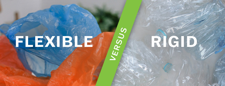 Flexible versus rigid plastic materials