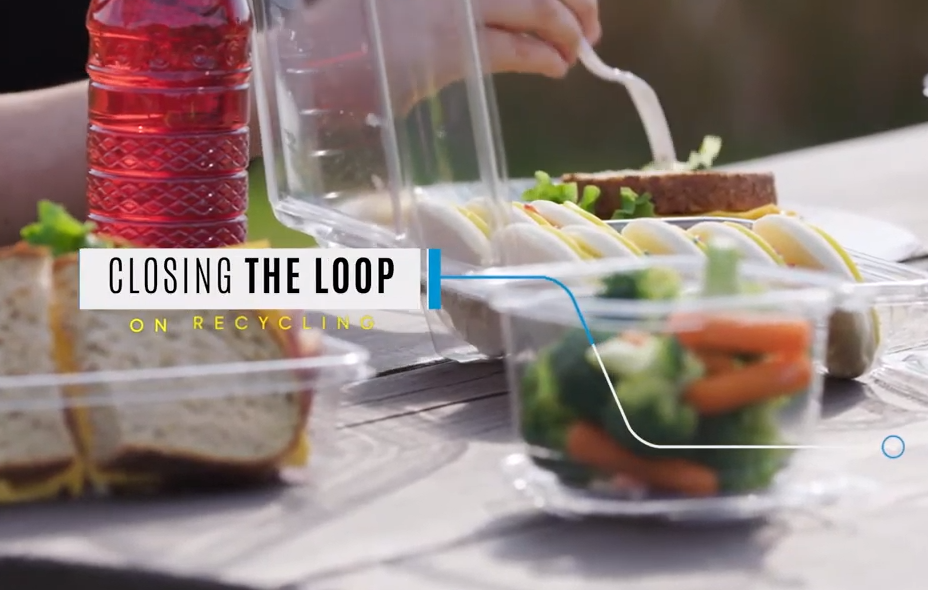 Closing the Loop on Recycling over a meal served in disposable plastic containers