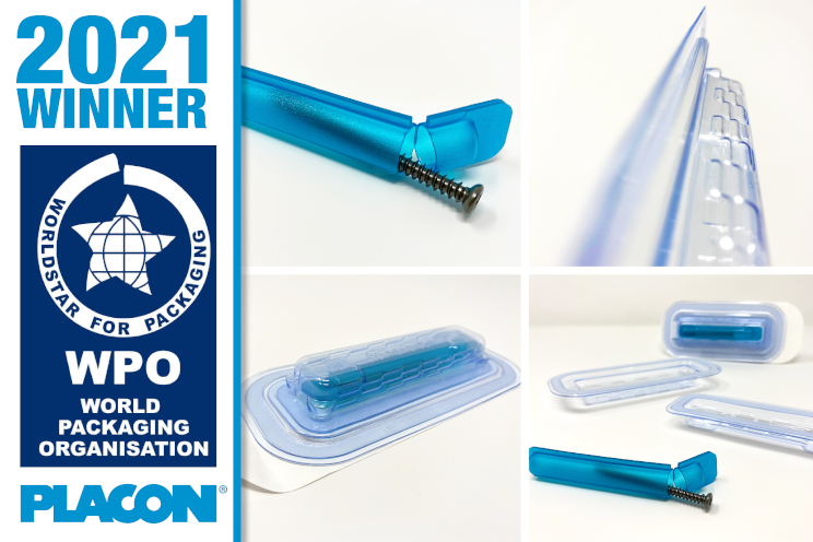 2021 WPO WorldStar Packaging winner: Placon’s blue plastic device in clear blister packaging